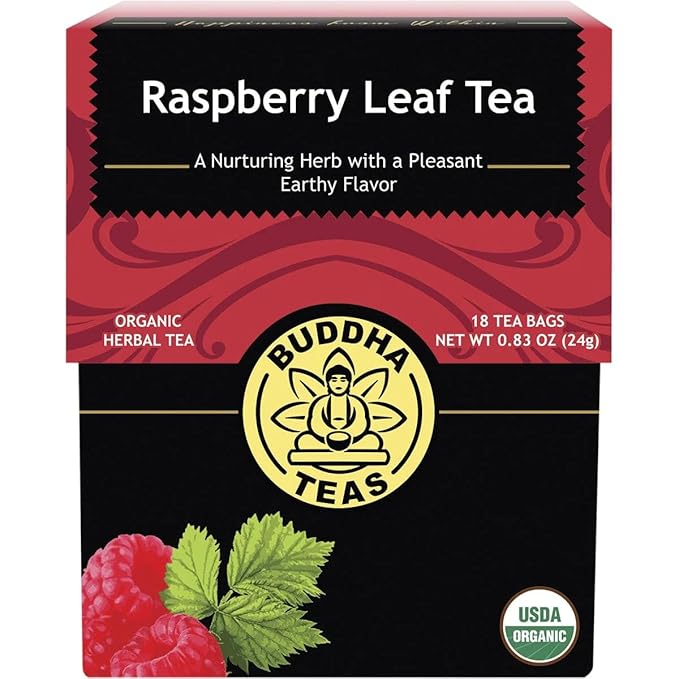 Buddha Teas - Organic Raspberry Leaf Tea - Herbal Tea - For Health & Wellbeing - With Vitamins