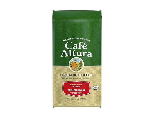 Cafe Altura Whole Bean Organic Coffee, French Roast, 2 lb Bag