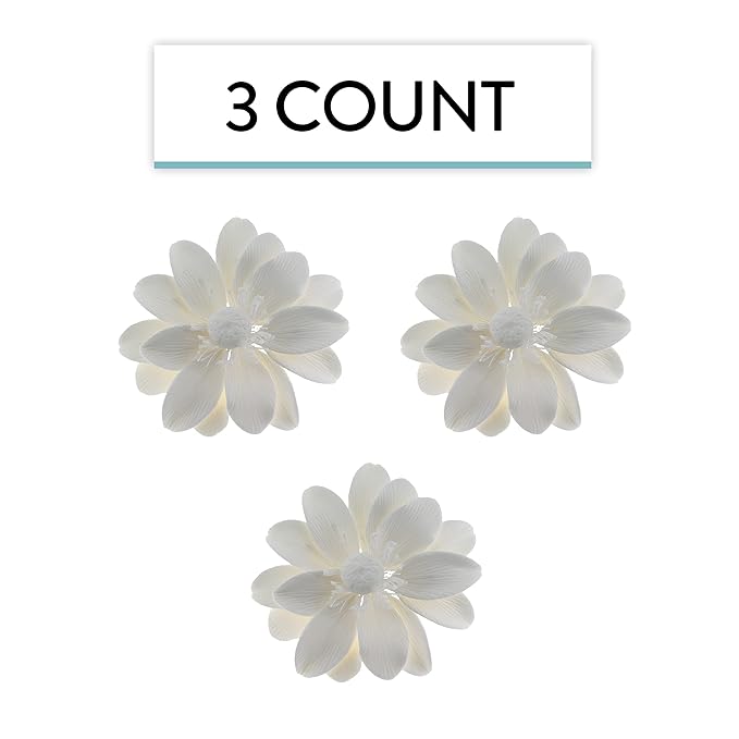 Global Sugar Art Double Anemone Sugar Cake Flowers White, 3 Count by Chef Alan Tetreault