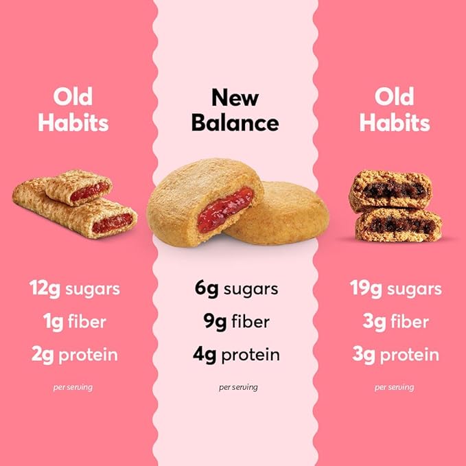 Olyra Strawberry - Organic Soft Baked Breakfast Bars - High Fiber - Healthy Breakfast Snacks with