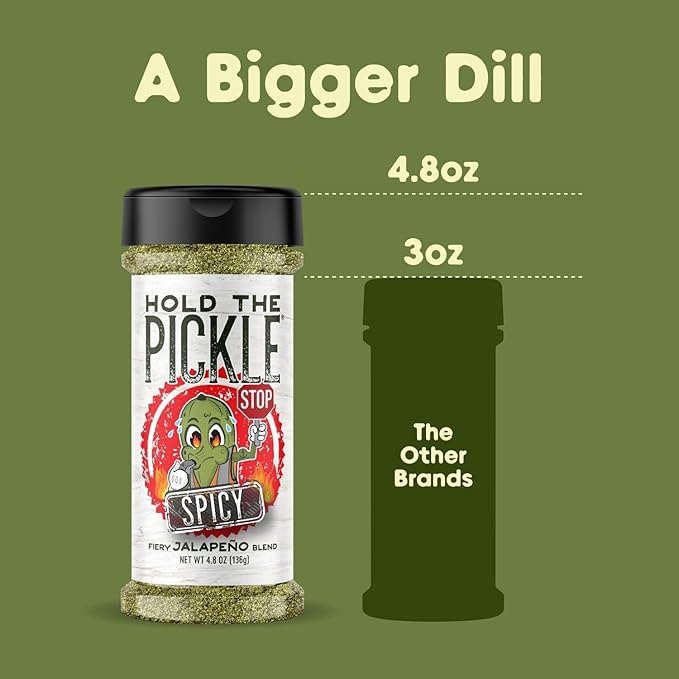 Hold The Pickle Spicy Dill Pickle Seasoning - Great for Popcorn, Organic Seasoning for Cooking