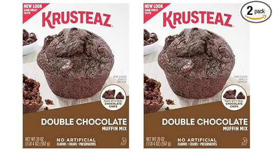 Krusteaz Muffin Mix, Double Chocolate Muffin Mix, Made with Real Chocolate Chips & No Artificial