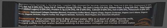 Immunity Boost Organic mushroom Instant Coffee - 10 x 9g Packets - Healthy Coffee alternative and