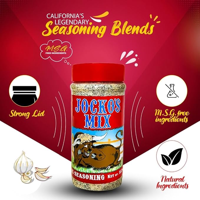 Jocko's Mix Santa Maria Style Seasoning - 15.3oz Bottle Of Tri-Tip, Steak, Pork, and Chicken