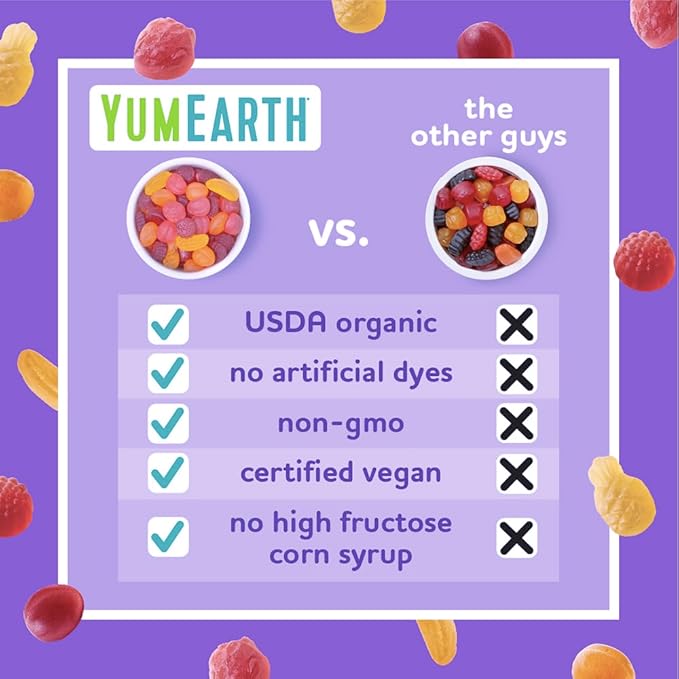 YumEarth Organic Assorted Flavor Fruit Snacks - Allergy Friendly (Top 9 Free), No Artificial Dyes