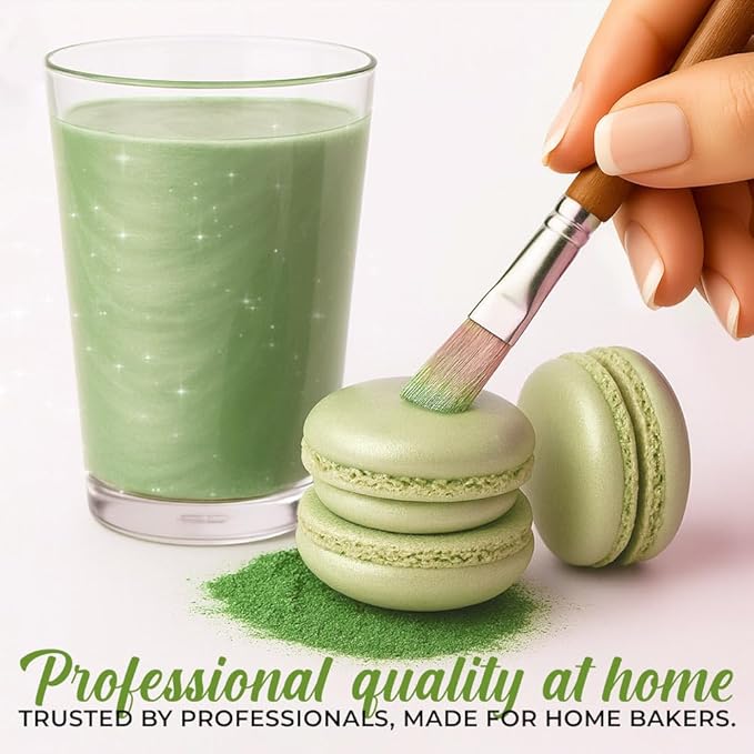 Bulk (20g) Luster Dust Edible Cake Decorations, Edible Luster Dust for Cakes, Light Green Edible