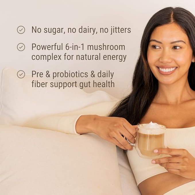 Beyond Brew Vanilla Latte Coffee Alternative - Mushroom Complex w/Lion’s Mane, Reishi, Cordyceps &