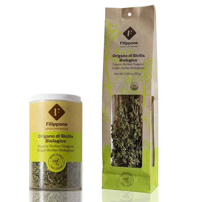 FILIPPONE - Organic Oregano Sprigs, 25 g (0.88 oz), Picked Fresh, Italian Dried Whole Oregano