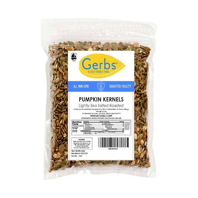 Gerbs Lightly Sea Salted Pumpkin Seed Kernels 14 oz. | Small Batch Roasted, No Additives