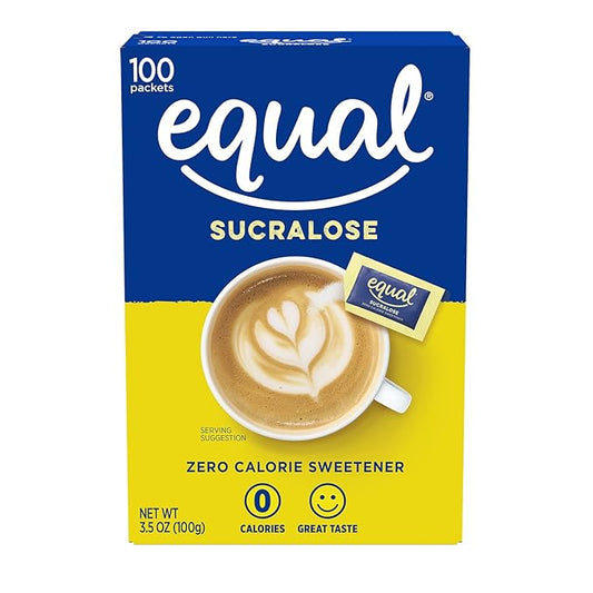 EQUAL Yellow Zero Calorie Sweetener, Sucralose Sugar Substitute, Zero Calorie Sugar Alternative