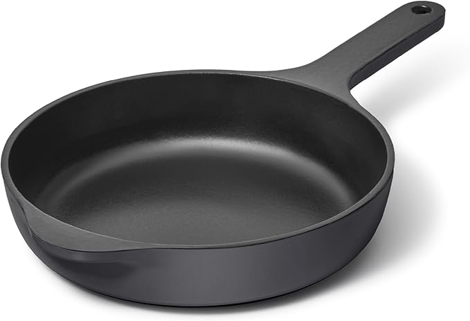 Caraway Cast Iron Skillet - 8” Enameled Cast Iron Pan With 3 Layer Enamel Coating - No Seasoning