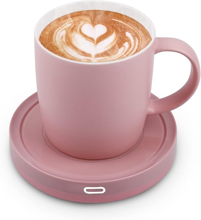 BESTINNKITS Smart Coffee Set Auto On/Off Gravity-induction Mug Office Desk Use, Candle Wax Cup