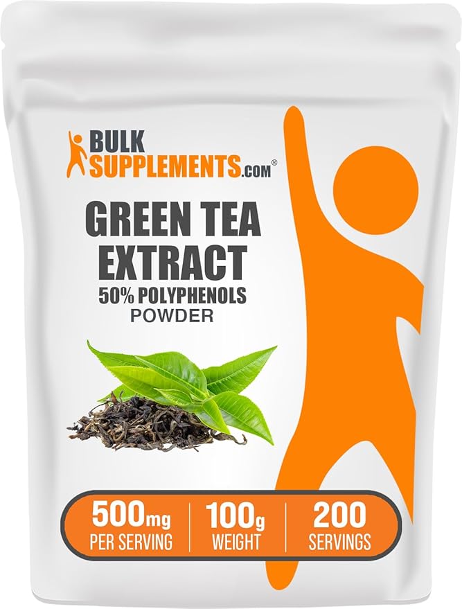 BulkSupplements.com Green Tea Extract Powder - 50% Polyphenol, Green Tea Supplement, Herbal