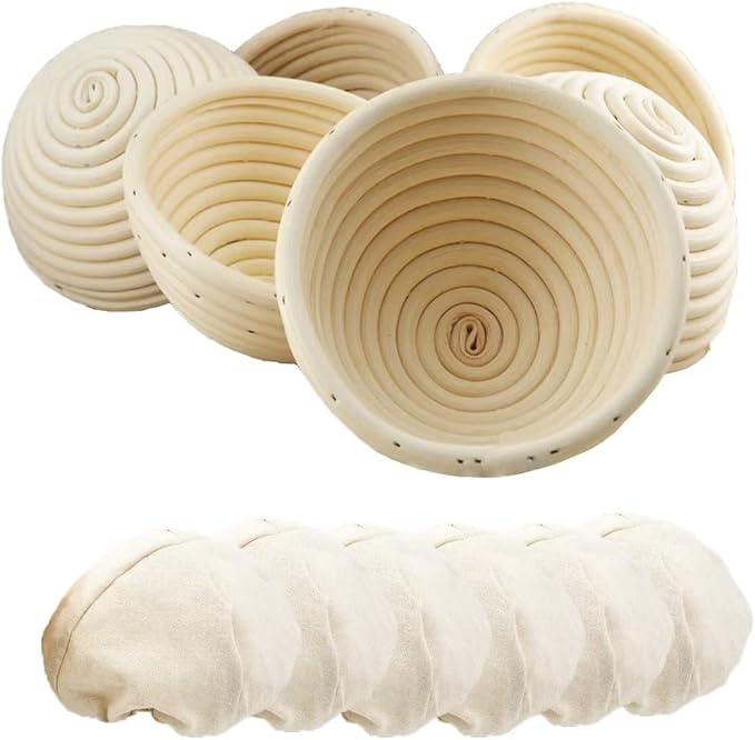 5 inches Round Banneton Basket for Bread Proofing, Dough Proofing Bowls with Removable Liner, Good