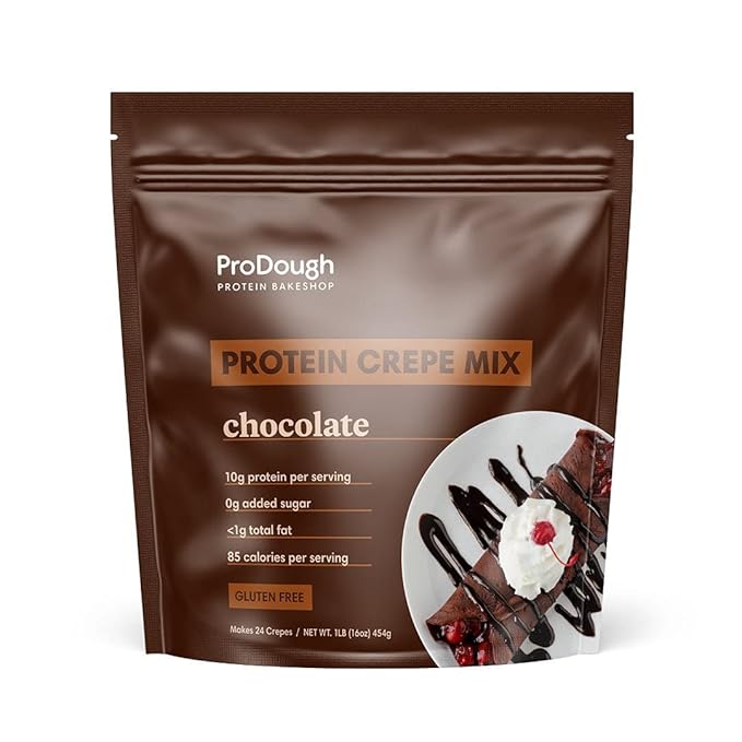 ProDough High Protein- Gluten Free French Crepe Mix, Low Carb, 8g of Protein per Serving, No Added
