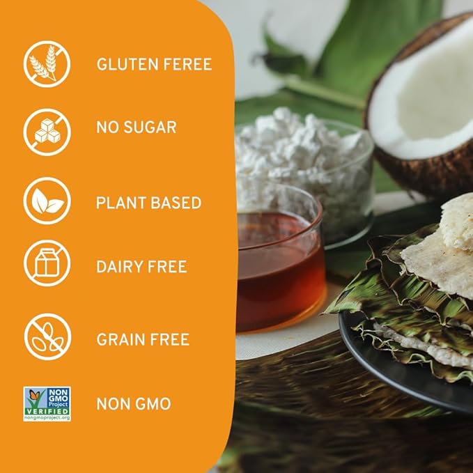Arrowroot Powder (397g/14oz) Natural Thickener, Fine Ground | Wheat Flour Substitute | Non GMO