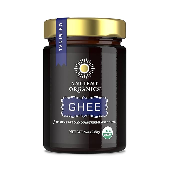 Ancient Organics Ghee - Organic Grass Fed Ghee Butter, Gluten Free, Clarified Butter, Vitamins &