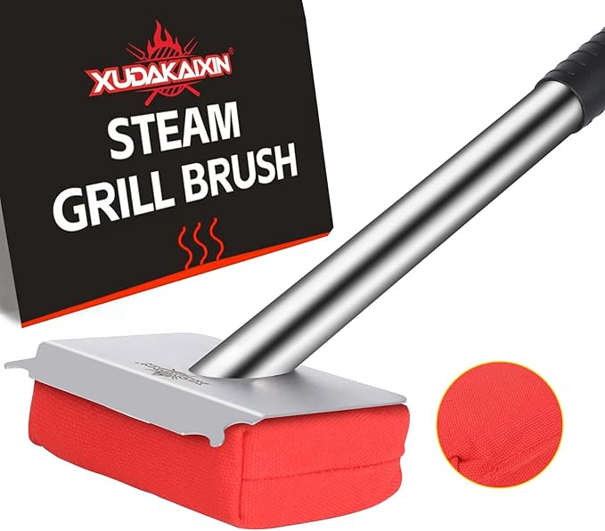 Grill Brush Bristle Free,BBQ Replaceable Scraper Cleaning Head,Safe Grill Accessories for Cast Iron