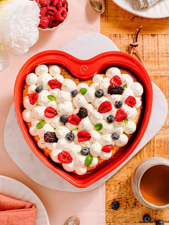 Peugeot Appolia Heart Baking Dish, 57oz, Red