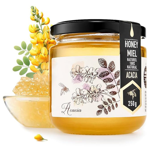 HONIGMA® Raw Acacia Honey | Exquisite Taste | 100% Pure | Unpasteurized | Unfiltered | Partially