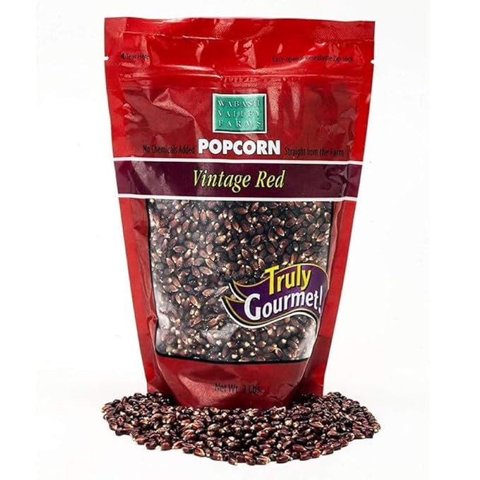 Wabash Valley Farms Popcorn Kernels - Vintage Red Kernels, Non-GMO Popping Corn (2 lbs)