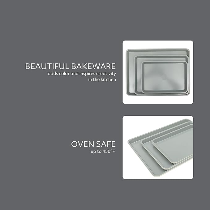 Sur La Table Kitchen Essentials Bake Sale 3-Piece Cookie Sheet Set – Nonstick Carbon Steel Baking