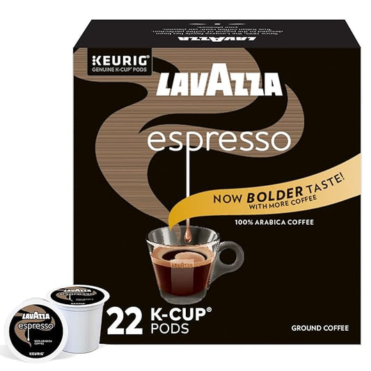 Lavazza Espresso Italiano Single-Serve Coffee K-Cup® Pods for Keurig® Brewer, Medium Roast, 22