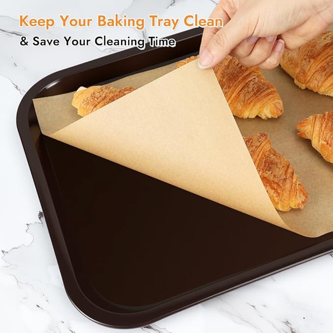 BYKITCHEN 9 x 13 Inch Parchment Paper Sheets, Non-Stick Precut Unbleached Baking Parchment Paper