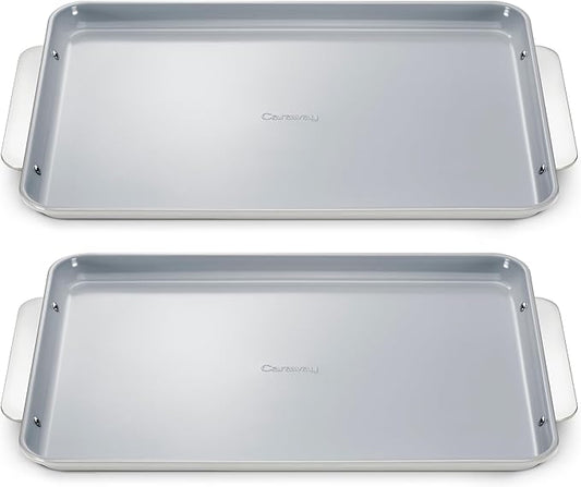 Caraway Non-Stick Ceramic Large Baking Sheet Sheet - Naturally Slick Ceramic Coating - Non-Toxic