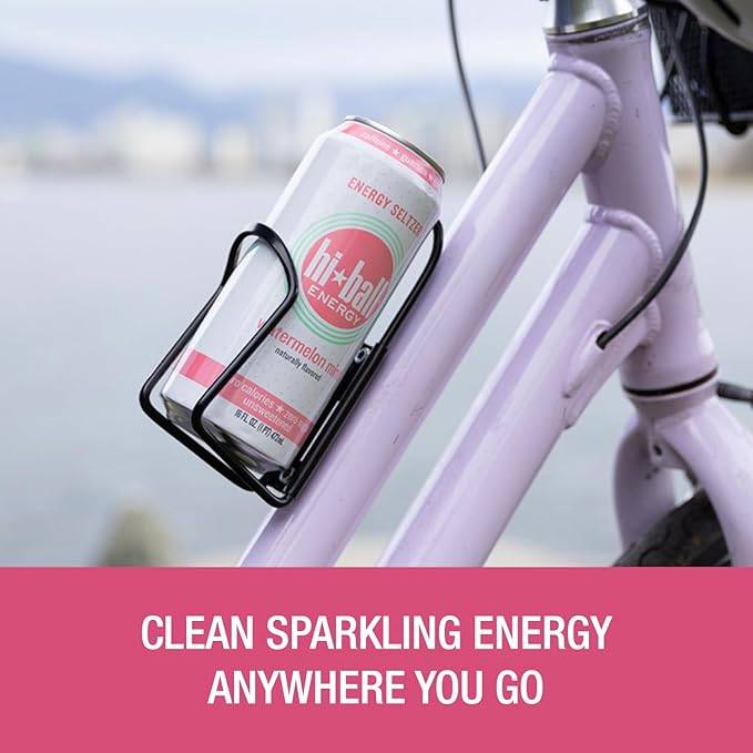 Hiball Clean Energy Drink - Watermelon Mint - Zero Sugar, Zero Calorie Sparkling Water with 160mg