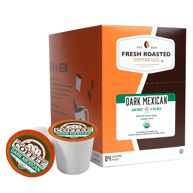 Fresh Roasted Coffee, Organic Dark Mexican | Mold & Myco 3rd Party Tested, USDA Organic, Kosher |