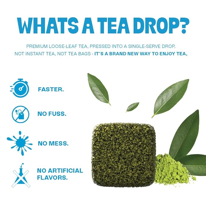 Tea Drops Gift Set | Organic Dissolvable Loose Leaf Tea | Chai Spice Chocolate Earl Grey Citrus