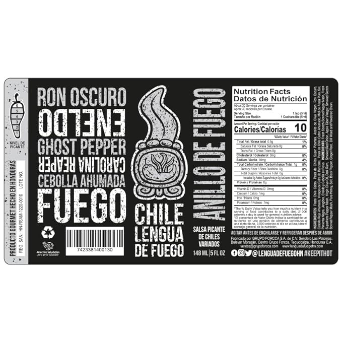 Hot Sauce | Chile Lengua de Fuego (Pack of 3, Anillo de Fuego) – Ultra-Hot Gourmet Sauce with