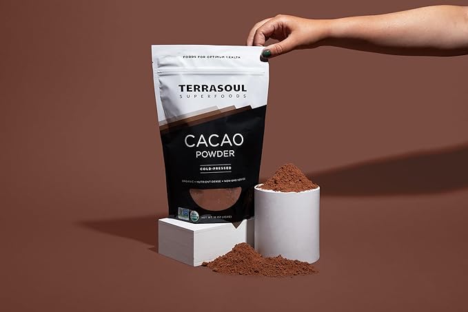 Terrasoul Superfoods Raw Organic Cacao Powder, 16 Oz, Rich Chocolate Goodness for Baking
