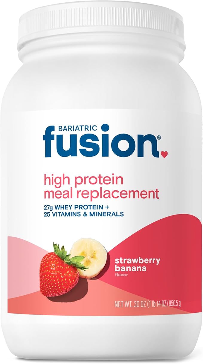 Bariatric Fusion Strawberry Banana Meal Replacement 27g Protein Powder, 21 Serving Tub for