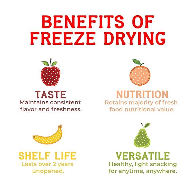 Nature's Turn Freeze-Dried Fruit Snacks, Raspberry Crisps, Pack of 6 (1.2 oz Each)