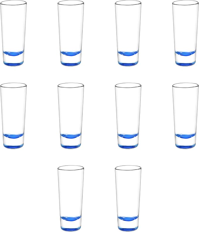 DISCOUNT PROMOS Cordial Shooter Shot Glasses 2 oz. Set of 10, Bulk Pack - Great for Birthdays