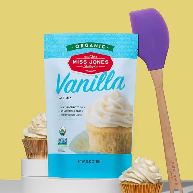Miss Jones Baking Organic Yellow Cake and Cupcake Mix, Non-GMO, Vegan-Friendly, Moist and Fluffy: