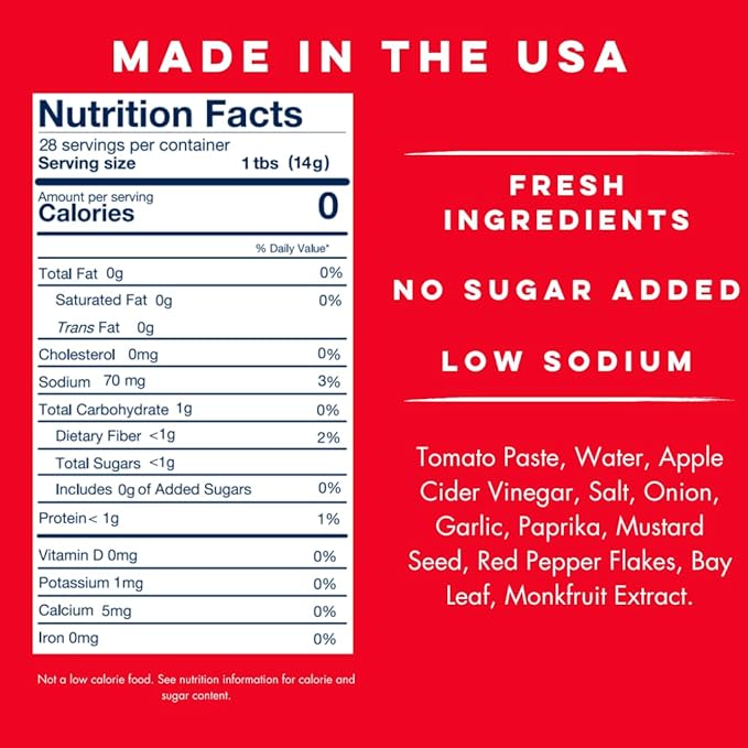 Yo Mama's Foods Keto Spicy Ketchup ??Pack of (4) - No Sugar Added, Low Carb, Vegan, Gluten Free