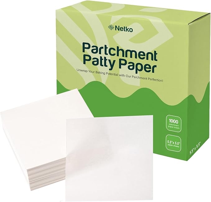 Patty Paper - Hamburger press Patty Paper Sheets 5.5x5.5" - 1000 Non stick Wax Burger Patty paper