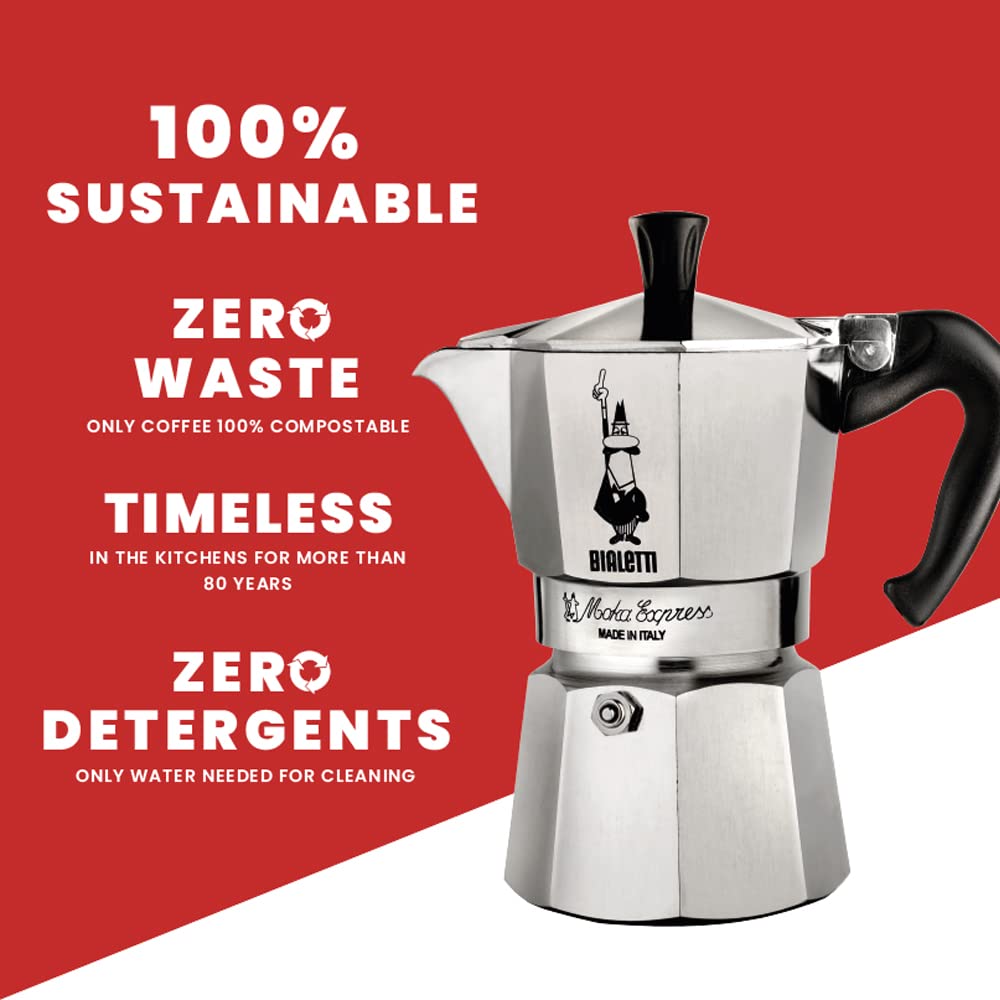 Bialetti - Moka Express: Iconic Stovetop Espresso Maker, Makes Real Italian Coffee, Moka Pot 9 Cups