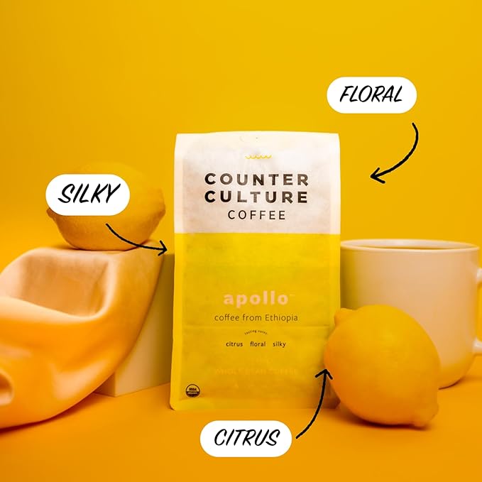 Counter Culture Coffee - Fresh Roasted Certified Organic Whole Bean Coffee (Kosher) (Apollo Double