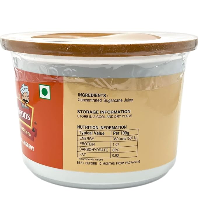 Jabsons - Natural Jaggery, Desi Gur (900g) 2Lb