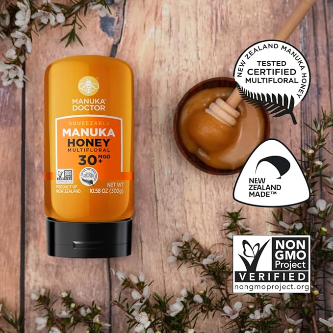 MANUKA DOCTOR - MGO 30+ SQUEEZY Manuka Honey Multifloral, 100% Pure New Zealand Honey. Certified.