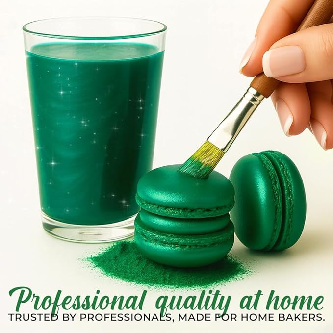 Bulk (20g) Luster Dust Edible Cake Decorations, Edible Luster Dust for Cakes, Green Edible Luster