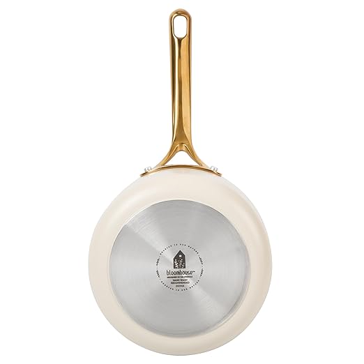 bloomhouse 8 Inch Heavy Duty Aluminum Premium PFA Free Ceramic Nonstick Saute/Deep Frying Pan