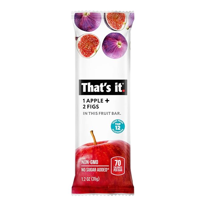 That's it. Apple + Fig Fruit Bars 100% All Natural, No Artificial Ingredients or Preservatives