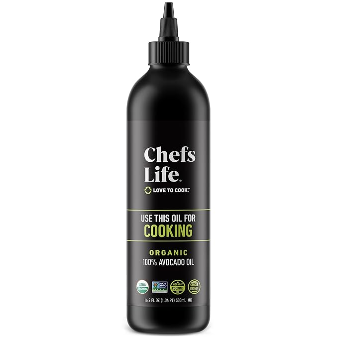 Chefs Life Organic Avocado Oil - Organic Avocado Oil For Cooking, Avocado Oil Organic for Dressing