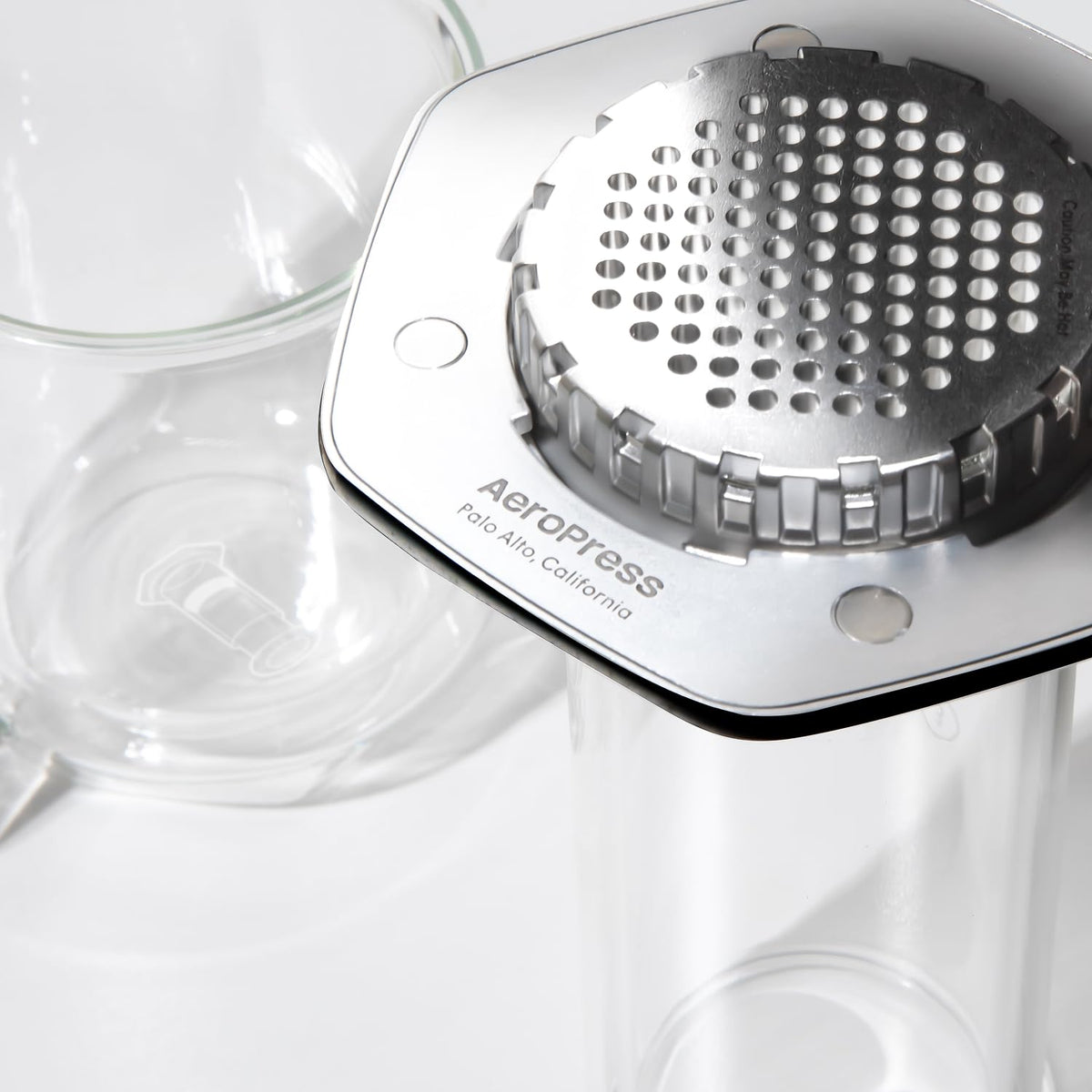 AeroPress Premium Coffee Press, Glass, Stainless Steel & Aluminum, Black