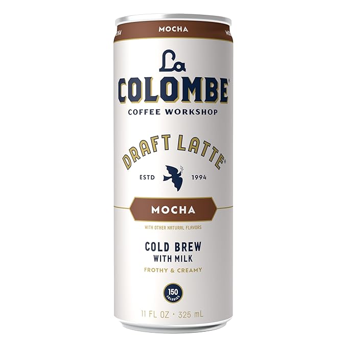 La Colombe Coffee, Mocha Draft Latte, 11 fl oz Cans (Pack of 12), Coffeehouse Quality Cold Brew